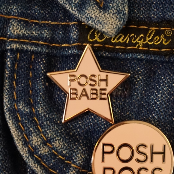 ORNAMENTAL STONE Accessories - POSH BABE PIN 1” ROSE GOLD LIMITED EDITION ART NWT